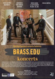 Projekts “Dzimuši Bauskai” turpinās ar kvinteta BRASS.EDU koncertu pirmajā BMMS skolas dienā