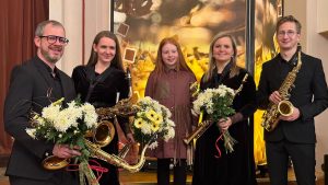 Rīgas saksofonu kvartets atkal muzicē Bauskā