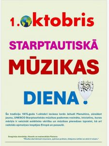 Sveicam visus STARPTAUTISKAJĀ MŪZIKAS DIENĀ !